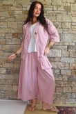 Arbi Gingham Pocket Culotte Pant Indian Pink